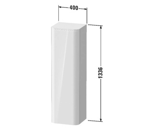 Пенал подвесной Duravit Happy D.2 Plus 40х133.6 см правый белый глянцевый HP1261R2222/HP030002222