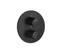 Смеситель для душа встраиваемый термостатический Gessi Emporio Via Tortona на 2 выхода Black XL 38777#299