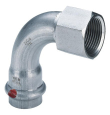 Угольник 90° Viega Prestabo 22 мм x 1/2 НР нелегированная сталь 704650