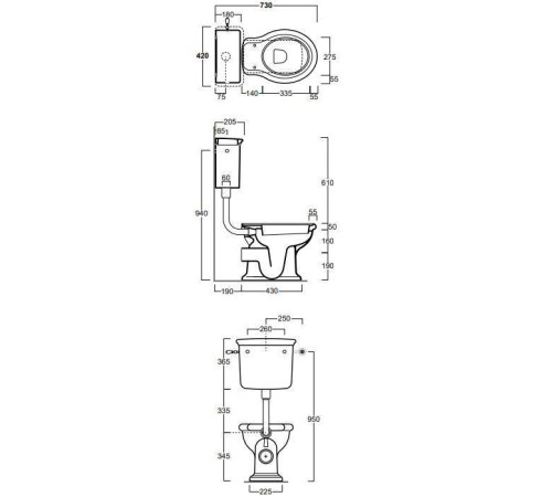 Унитаз напольный SIMAS Lante 73х37.5 см выпуск в стену низкий бачок хром белый LA02bi/LA28bi/D11cr