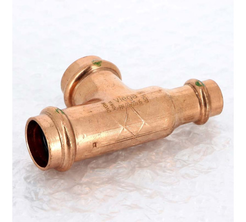 Тройник пресс медный Viega Profipress 22x22x15 мм 315047