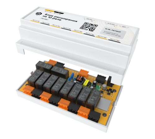 Блок расширения ectoControl на 10 реле 12А RS485 Modbus ec01025