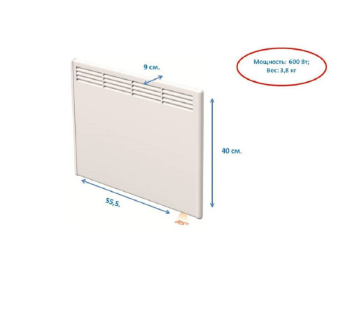 Конвектор электрический Beha PV6 Wi-Fi 600 Вт PV6