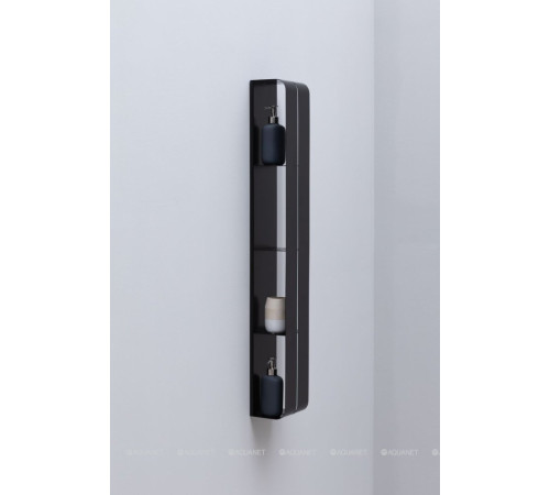 Полка Aquanet Магнум 150х1000х112 мм вертикальная черный матовый 00302226