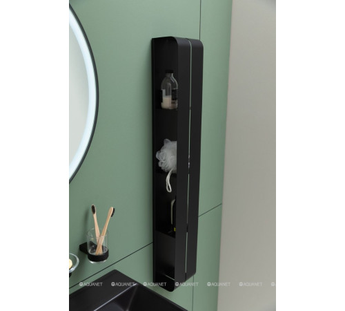 Полка Aquanet Магнум 150х1000х112 мм вертикальная черный матовый 00302226