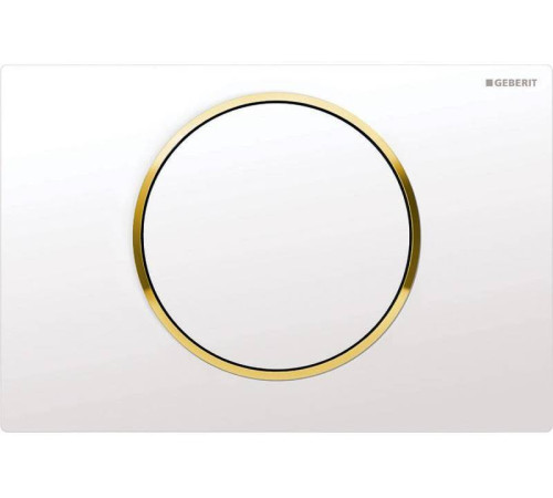 Смывная клавиша Geberit Sigma10 смыв-стоп белый/позолота 115.758.KK.5
