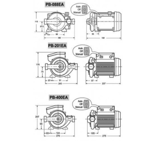 Насос повысительный Wilo PB-088EA 3059251