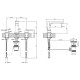 Смеситель для раковины Gessi Emporio Via Manzoni на 3 отверстия с донным клапаном Finox Brushed Nickel 38612#149