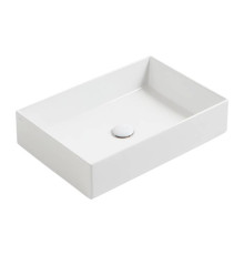 Раковина накладная Simas Agile 60х40 см без отверстий без перелива белый матовый AG60 bi matt