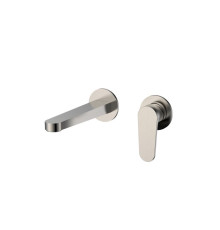 Смеситель для раковины AQUAMET Novara настенный никель шлифованный AQM6915BN