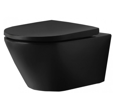 Унитаз подвесной Duravit D-Neo 370x540x360 мм безободковый антрацит матовый 257709AD00