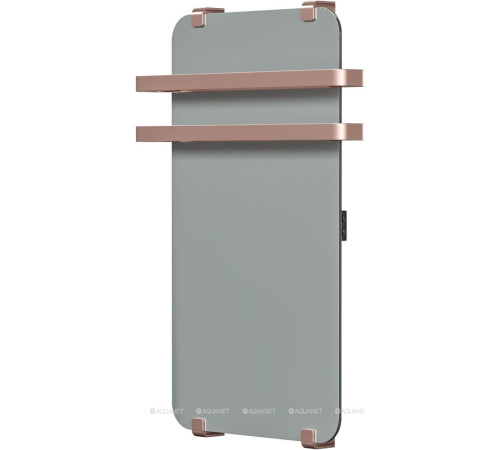 Полотенцесушитель водяной Allen Brau INFINITY 800х440 мм зеркальный с рейлингом 2.0 медь браш 00325650