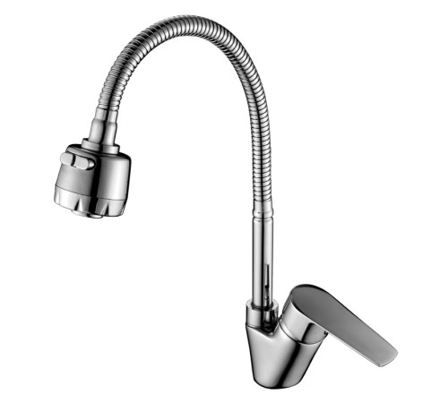 Смеситель для кухни Rossinka Silvermix S35-26 с гибким изливом хром S35-26