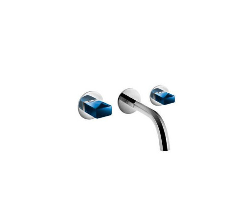 Смеситель для раковины Fantini Venezia настенный излив 200 мм синий/хром 29 02 N413SB / 29 02 N448CD / 19 00 5913A