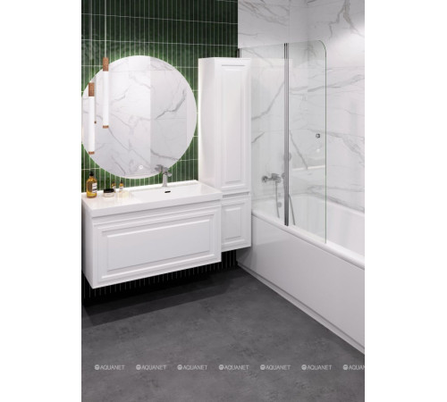 Тумба под раковину Aquanet Агата 100 1 ящик белый сатин 00345483