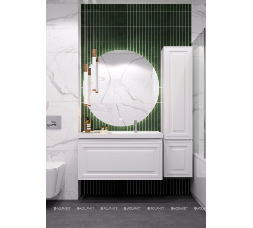 Тумба под раковину Aquanet Агата 100 1 ящик белый сатин 00345483