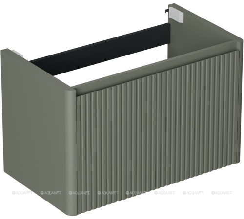 Тумба под раковину Allen Brau GRAVITY 80 1 ящик с фрезеровкой олива матовый 1.370017.CGM