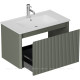 Тумба под раковину Allen Brau GRAVITY 80 1 ящик с фрезеровкой олива матовый 1.370017.CGM