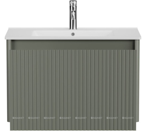 Тумба под раковину Allen Brau GRAVITY 80 1 ящик с фрезеровкой олива матовый 1.370017.CGM