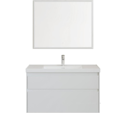 Тумба под раковину Aquanet Nova Lite 2.0 110 2 ящика белый глянец 00346314