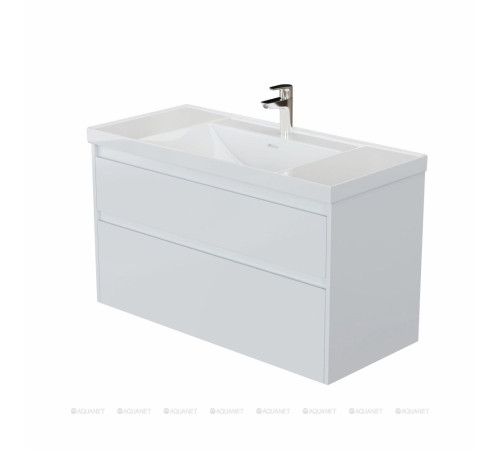 Тумба под раковину Aquanet Nova Lite 2.0 110 2 ящика белый глянец 00346314