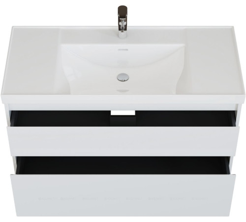 Тумба под раковину Aquanet Nova Lite 2.0 110 2 ящика белый глянец 00346314