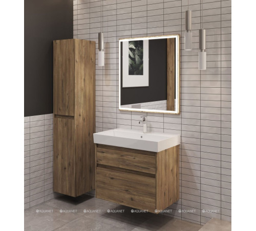Тумба с раковиной Aquanet Nova Lite 2.0 75 2 ящика дуб рустикальный 00348194