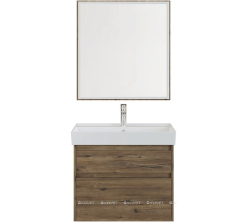 Тумба с раковиной Aquanet Nova Lite 2.0 75 2 ящика дуб рустикальный 00348194