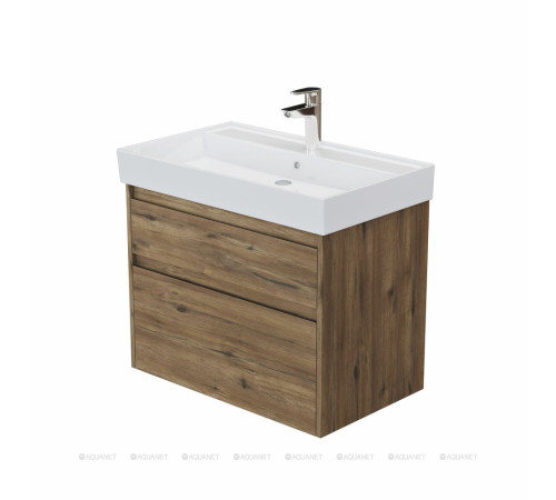 Тумба с раковиной Aquanet Nova Lite 2.0 75 2 ящика дуб рустикальный 00348194