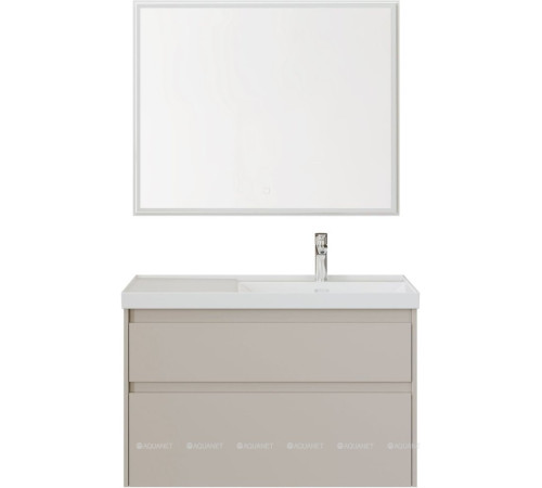 Тумба под раковину Aquanet Nova Lite 2.0 100 R 2 ящика бежевый 00346326