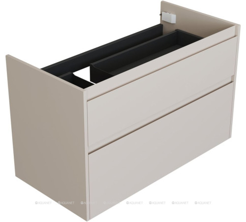 Тумба под раковину Aquanet Nova Lite 2.0 100 L 2 ящика бежевый 00346327