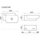 Раковина подвесная Ceramica Nova Element 403х249х140 мм левая белая CN6074L