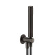 Душевой комплект Gessi Inciso вывод воды 1/2 держатель шланг 1.5 м лейка Black XL 58123#299