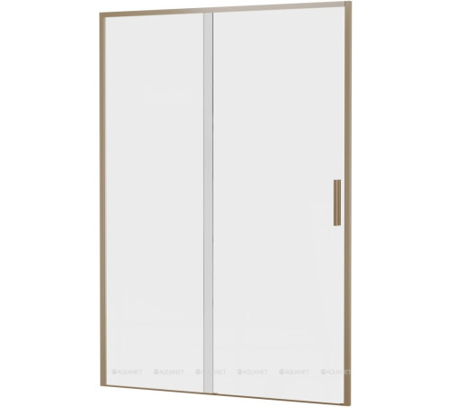 Душевая дверь в нишу Aquanet Pleasure Evo 1400 мм золотой никель Easy Clean AE65-N140-GBT