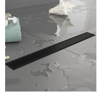 Трап душевой Plumberia Selection PS LINEAR 6x80 мм комбинированный затвор черный матовый PSL80NO