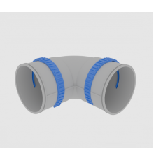 Отвод 90° Heliroma Flexag 75 мм FL75-PP90