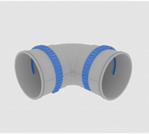 Отвод 90° Heliroma Flexag 75 мм FL75-PP90