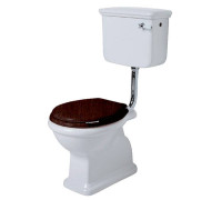 Унитаз напольный SIMAS Lante 38.5х58 см выпуск в пол низкий бачок хром белый LA01bi/LA28Bbi/D23cr