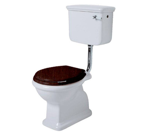 Унитаз напольный SIMAS Lante 38.5х58 см выпуск в пол низкий бачок хром белый LA01bi/LA28Bbi/D23cr