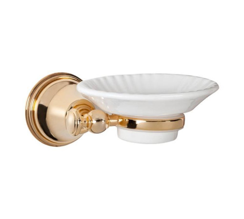 Мыльница подвесная Tivoli World Harmony 106 керамическая белая золото TWHA106oro