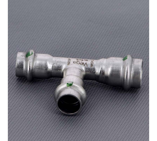 Тройник пресс Viega Sanpress Inox 18x15x15 мм нержавеющая сталь 452469