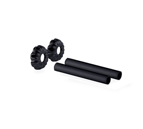Комплект декоративных трубок SR Rubinetterie Old Style L160 x Ø18-20-1/2 чёрный матовый 0497-1500V16S