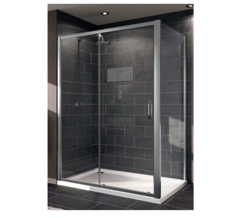 Боковая стенка душевого ограждения Hüppe X1 900х1900 мм серебро прозрачное стекло 140505.069.321