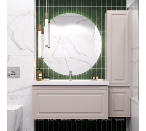 Тумба под раковину Aquanet Агата 100 1 ящик бежевый 00345489