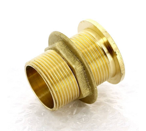 Выпуск резервуарный Tiemme 1 1/4 НР с фланцем и контргайкой без заглушки 1500231