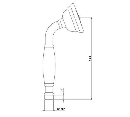 Лейка для ручного душа Nicolazzi Doccia бронза 7104BZ