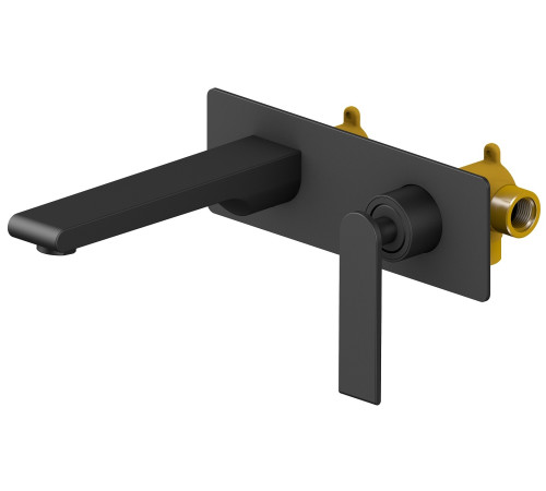 Смеситель для раковины Timo Anni настенный комплект на 2 отверстия черный 2771/03SM