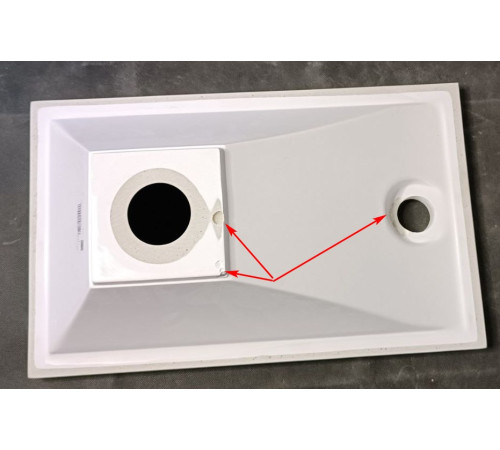 Раковина AquaMe Malaga 420 литьевой мрамор 420х250х120 мм Mal.04.04.D