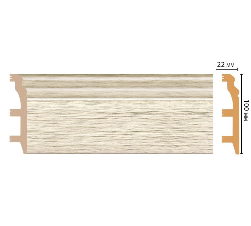 Плинтус напольный DECOMASTER D232-1070 ДМ 100х22х2400 мм D232-1070 ДМ