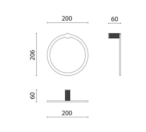 Полотенцедержатель-кольцо Oasis Defile подвесной хром 0AGD003CR